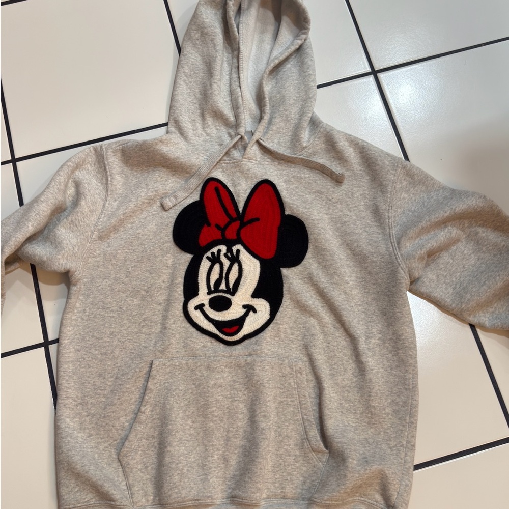 Disney‎ Gray Hoodie with Red and Black Minnie Mouse